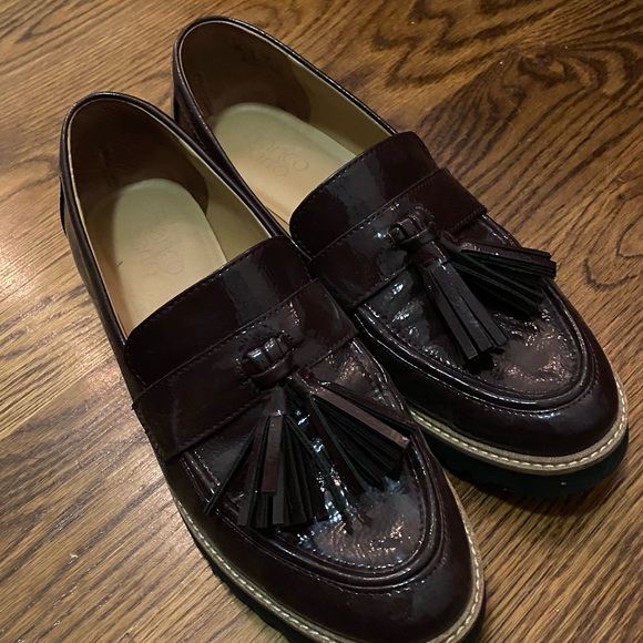 Franco Sarto “burgundy” carolynn lug sole loafers - Picture 3 of 6